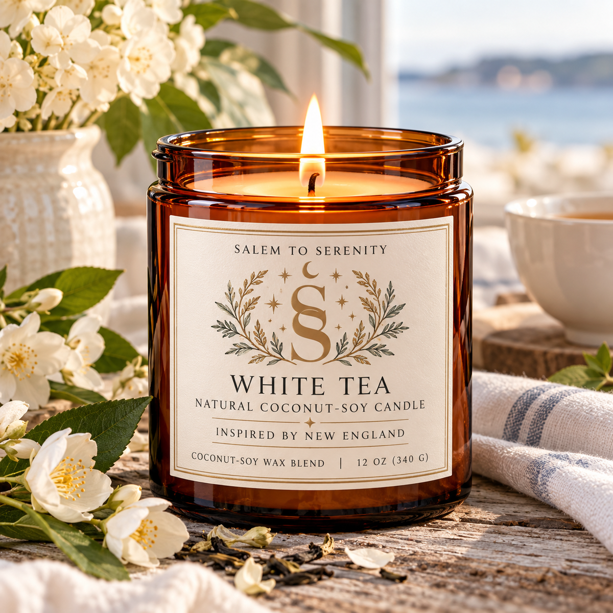 White Tea — 12 oz Coconut Soy Candle